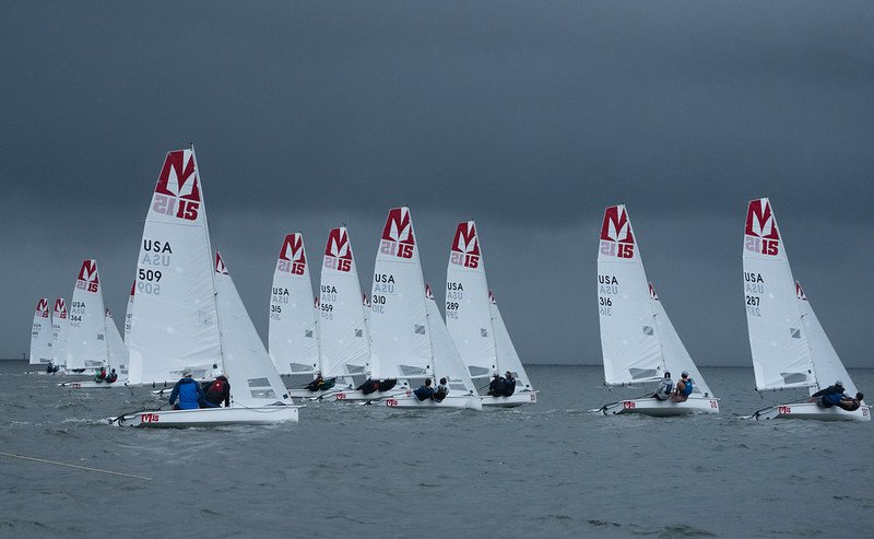 Annual One Design regatta at Fishing Bay Yacht Club - the Melges 15 fleet- photo Bob Waldrop